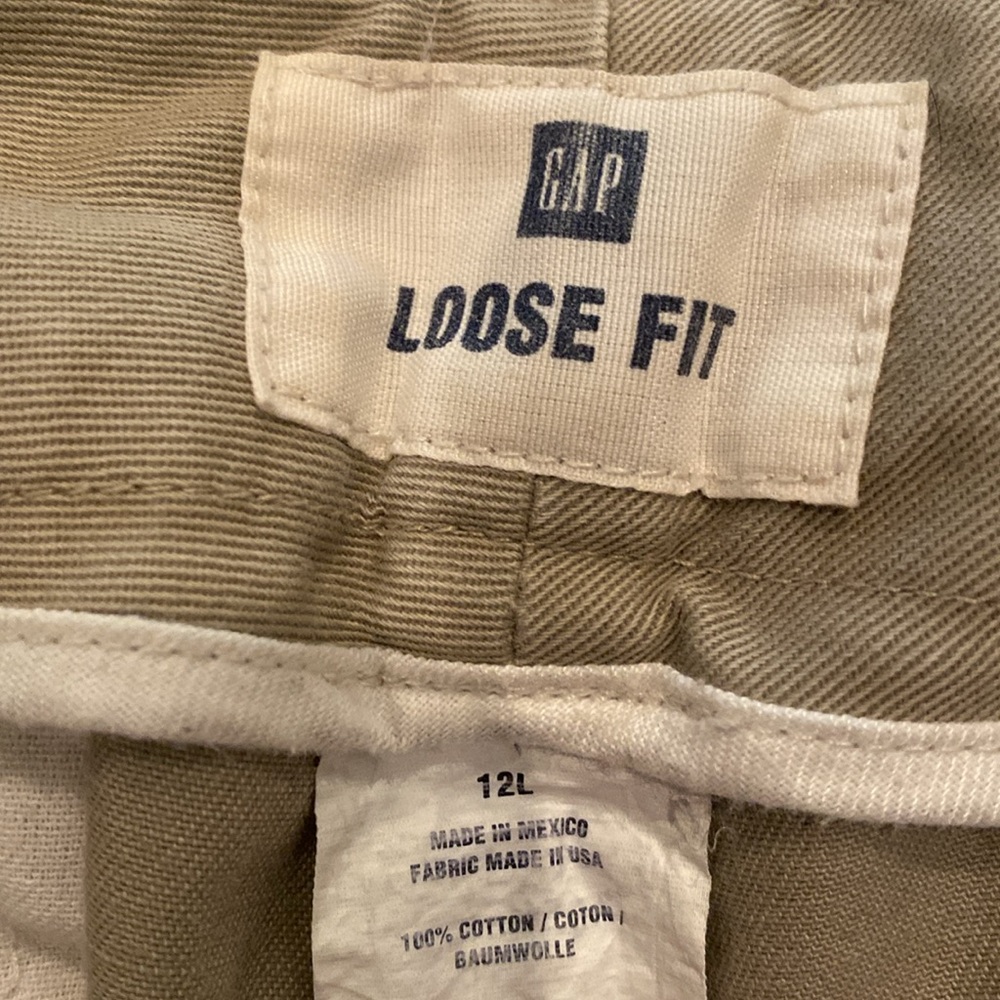 GAP LOOSE FIT KHAKI PANTS! Size 12L - Picture 7 of 11